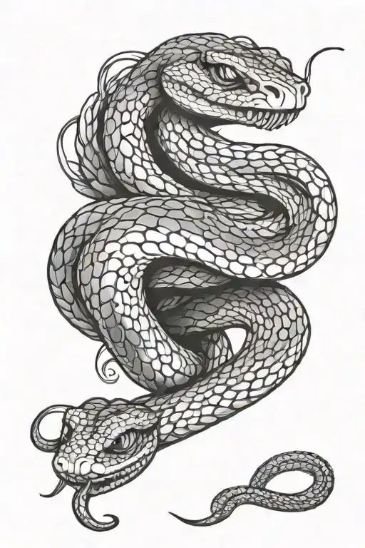 snake coiled on forearm tattoo design idea