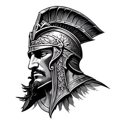 Greek Spartan tattoo design idea