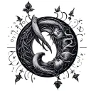 VIRGO And Cancer zodiac sign tattoo design idea