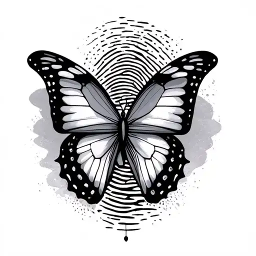 butterfly fingerprint tattoo design inspired tattoo design idea