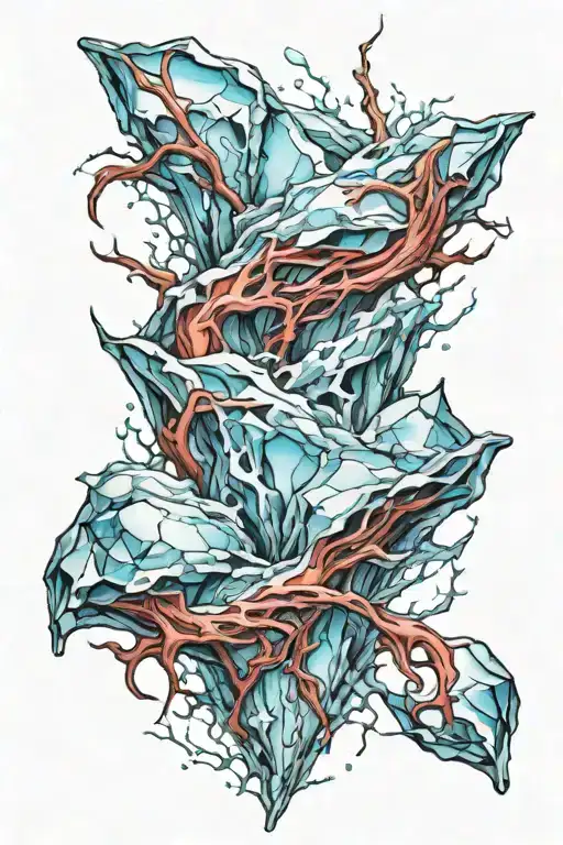 ice veins tattoo design idea