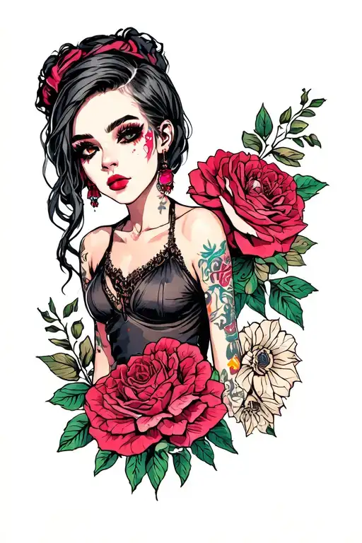 Femboy a femdom tattoo design idea