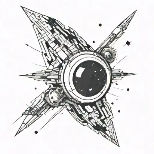 interstellar minimalist tattoo design idea