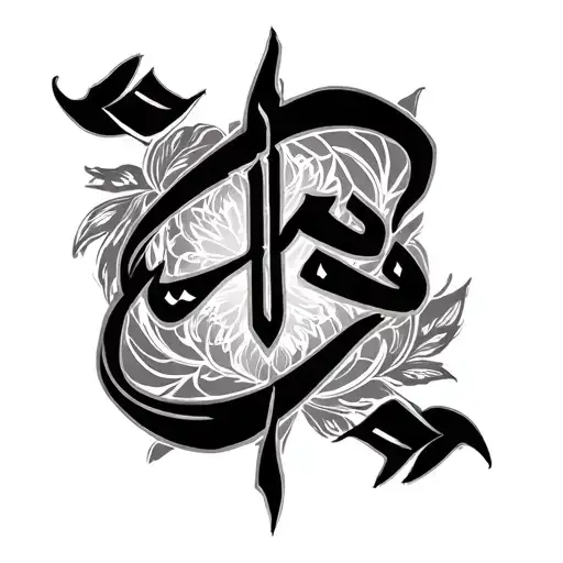 > "A tattoo design of Persian Calligraphy Text: 'In love is two rak'ahs that do not be right, but to blood' Written in 'naskh tattoo design idea