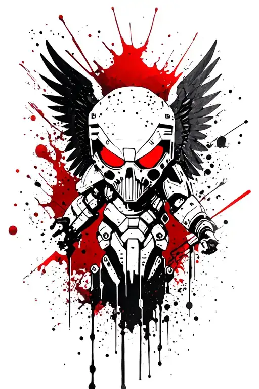 space marine warhammer 40K dark angel tattoo design idea