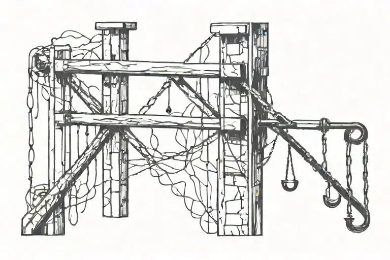 hangmans  gallows tattoo design idea
