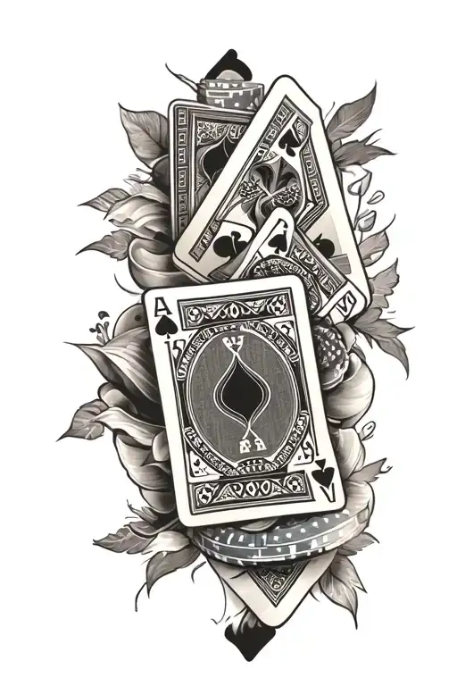 gambling blackjack tattoo design idea