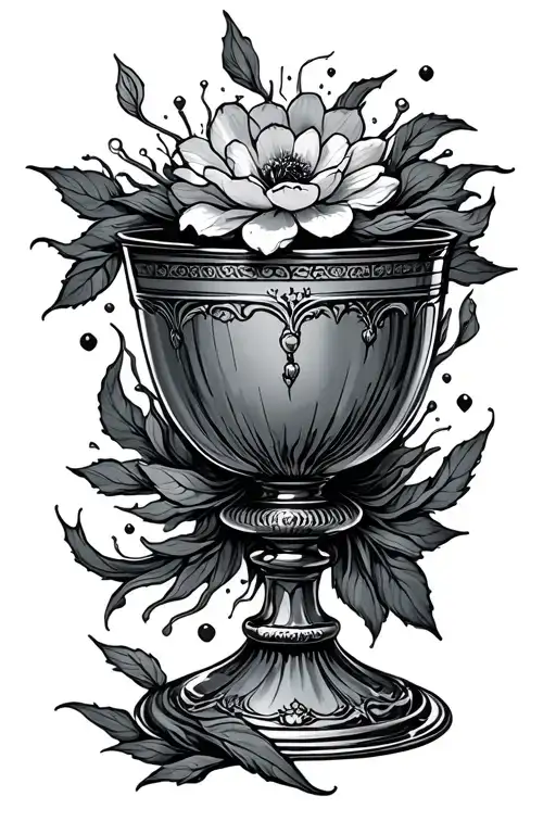 chalice overflowing  tattoo design idea