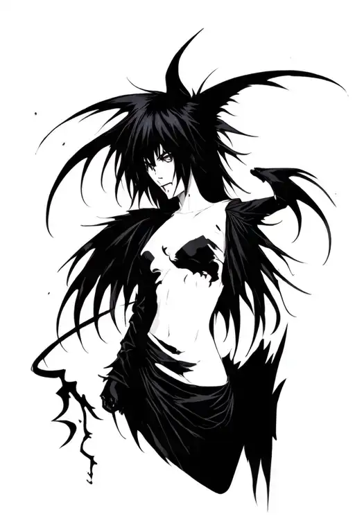 Make me a ulquiorra tattoo, only Ulquiorra and you don't add things that have nothing to do with it, I just want or tattoo design idea