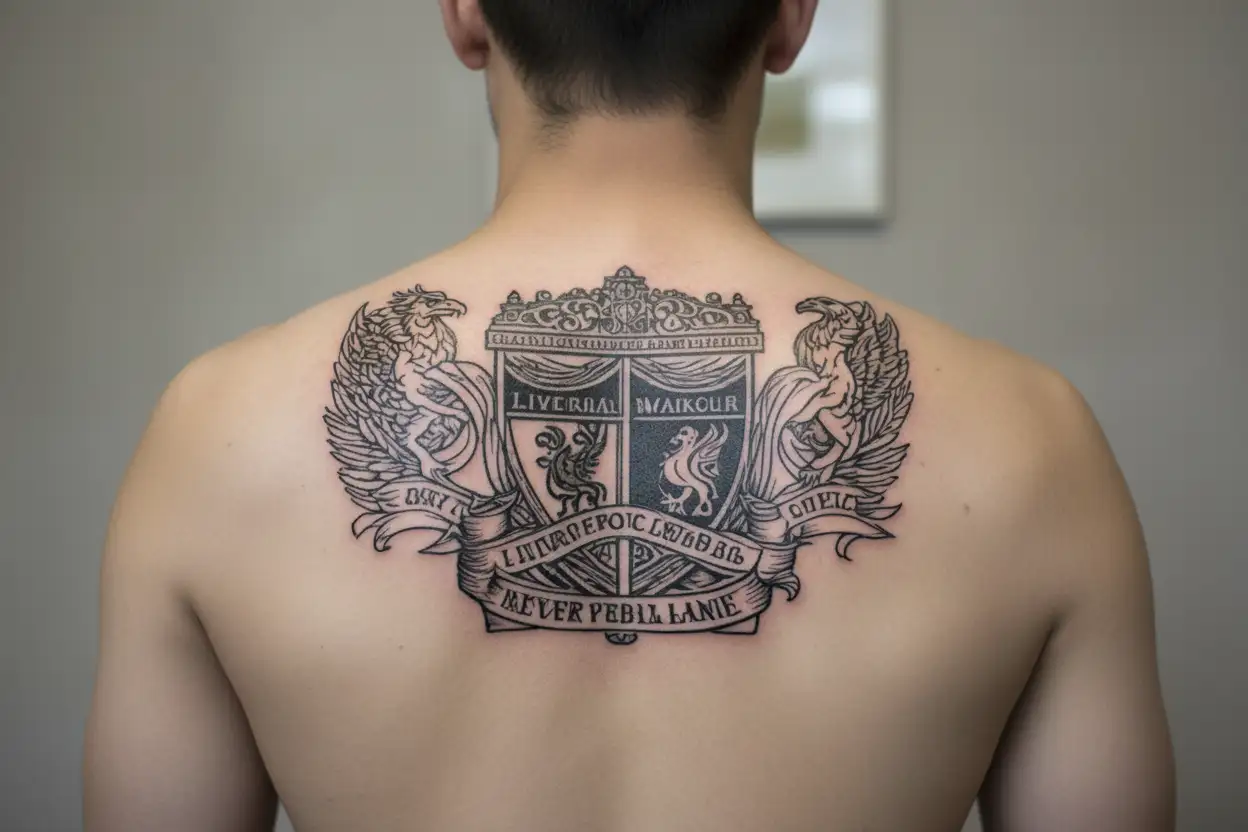 you never walk alone Liverpool football club with birthdates 26 Oct and 14 feb tattoo design idea