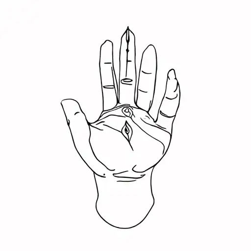 hand jnana mudra tattoo design idea