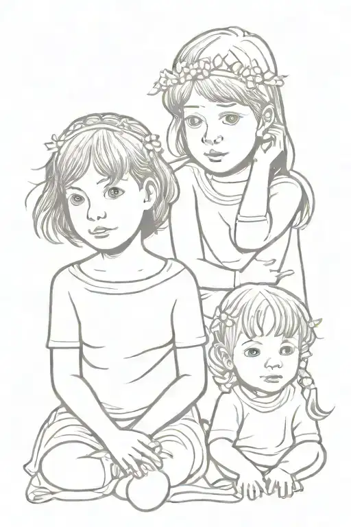 Children Noel 2001 Molly 2010 Romans tattoo design idea