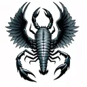 Scorpion with wings tattoo design idea