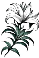 lily flower tattoo design idea