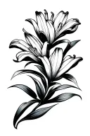 lily flower tattoo design idea