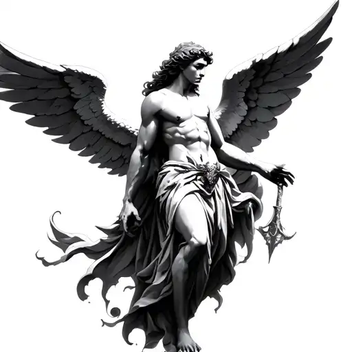 archangel raphael tattoo design idea