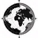 Longitude And Latitude tattoo design idea
