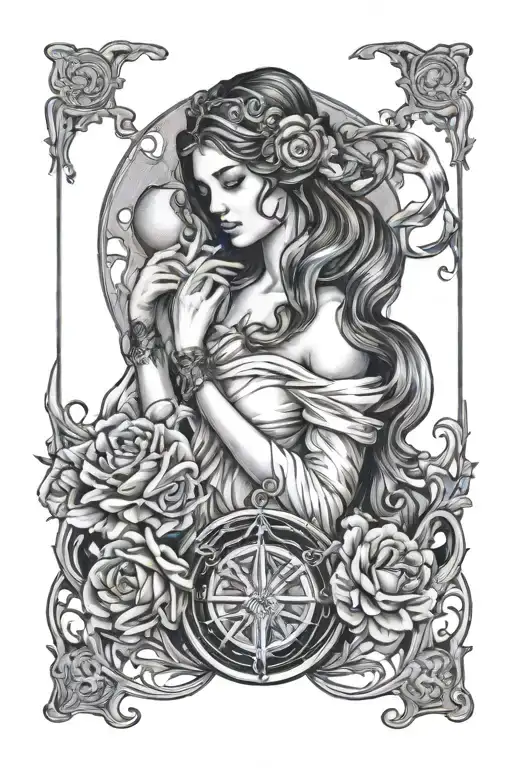 a virgin a libra a scorpio and twins tattoo design idea