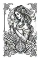 a virgin a libra a scorpio and twins tattoo design idea