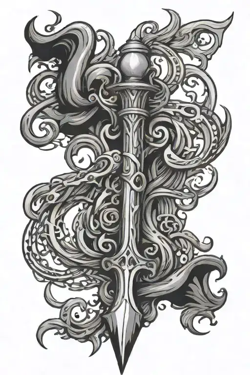 You Arcane Staff tattoo design idea