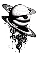 Saturn tattoo design idea