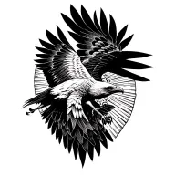 Mapuche Condor Soaring tattoo design idea