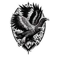 Mapuche Condor Soaring tattoo design idea