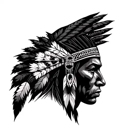 Cherokee Indian tattoo design idea
