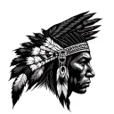 Cherokee Indian tattoo design idea