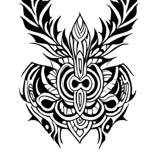 Polynesian Tribal Forearm tattoo design idea