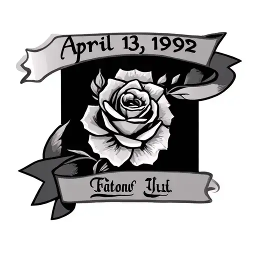 birth date april 13 1992 tattoo design idea