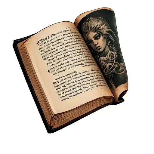 Book on the inside of the elbow that looks closed when the arm is bent and open when it's extended tattoo design idea