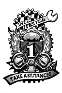326,Est1998,Sprocket,Motor,Wrench,Harley logo,Flames,Checkered,Live fast take chances,Number 1 plate,Pistons,Spark plug tattoo design idea