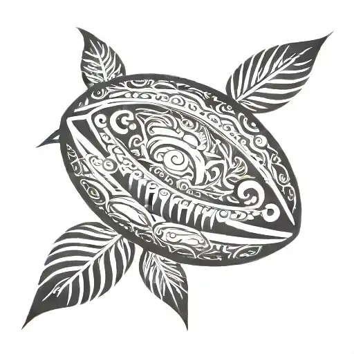 polynesian rugby ball tattoo design idea