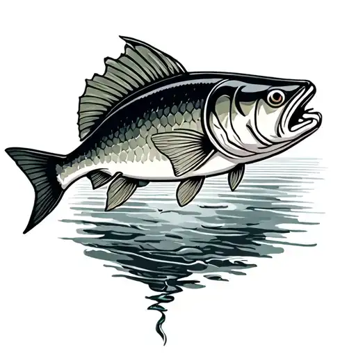 fishing memorial tattoo design idea