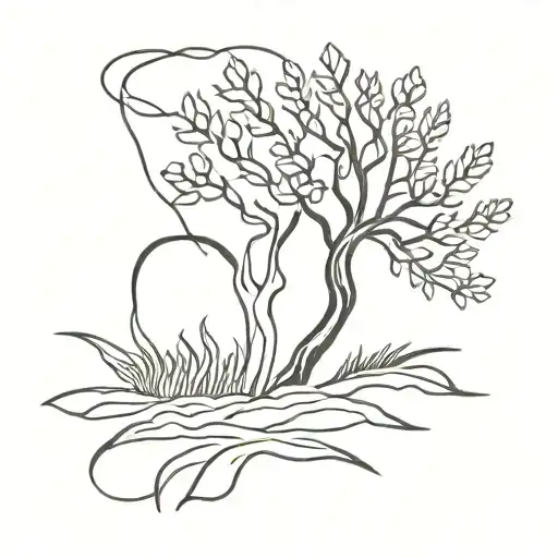 moses burning bush exodus tattoo design idea