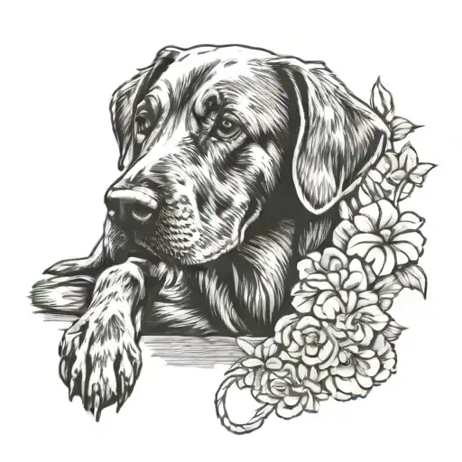 pet loss memorial tattoo design idea