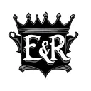 "E&R" crown tattoo design idea