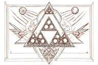 zelda triforce tattoo design idea