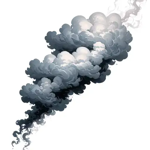 Filler Clouds and Smoke tattoo design idea