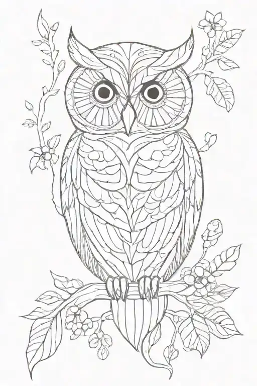 owl tattoo design idea