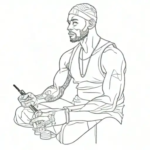 trap gang member tattoo design idea