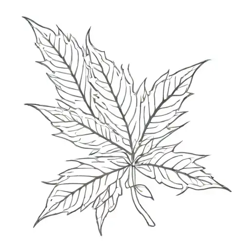 chibi weed leaf tattoo design idea
