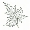 chibi weed leaf tattoo design idea