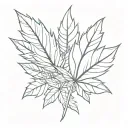 chibi weed leaf tattoo design idea