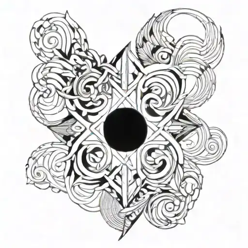 Two Lines tattoo combined with 00:00 tattoo design idea