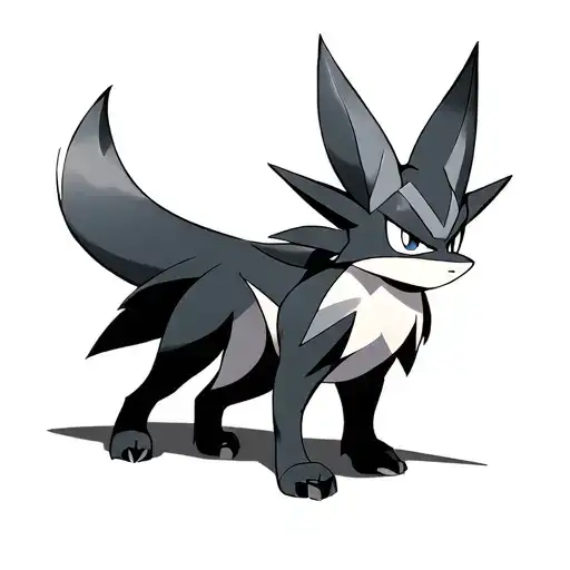 mega lucario tattoo design idea