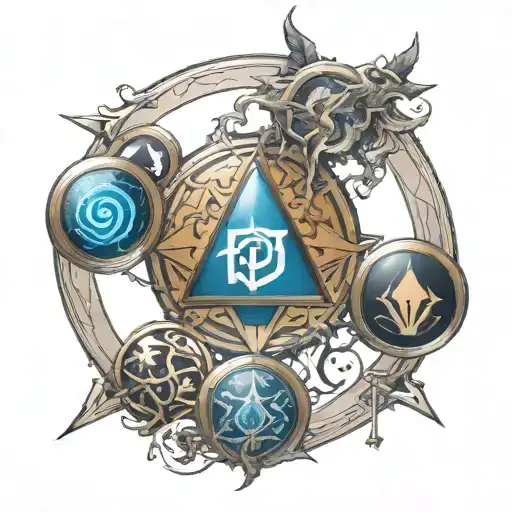 magic the gathering mana symbols tattoo design idea
