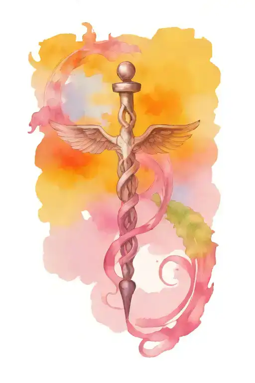 caduceus tattoo design idea
