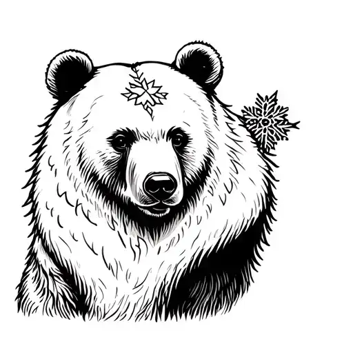 December momma bear tattoo design idea